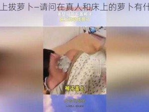 真人床上拔萝卜—请问在真人和床上的萝卜有什么关系？