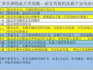 热血江湖手游物品交易攻略：安全高效的交易方法与步骤详解