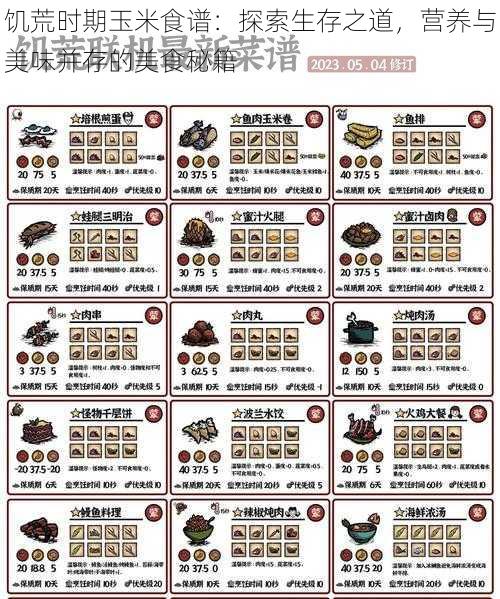 饥荒时期玉米食谱：探索生存之道，营养与美味并存的美食秘籍