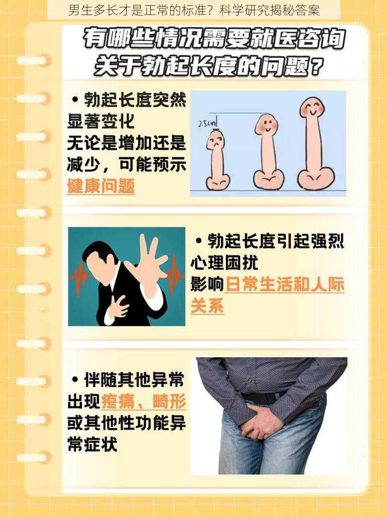 男生多长才是正常的标准？科学研究揭秘答案