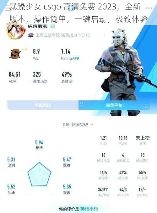 暴躁少女 csgo 高清免费 2023，全新版本，操作简单，一键启动，极致体验