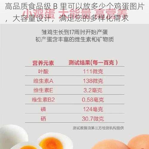 高品质食品级 B 里可以放多少个鸡蛋图片，大容量设计，满足您的多样化需求