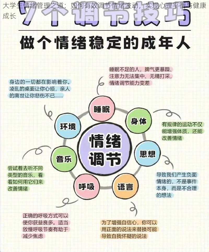 大学生情绪管理之道：如何有效调节情绪波动，实现心理平衡与健康成长