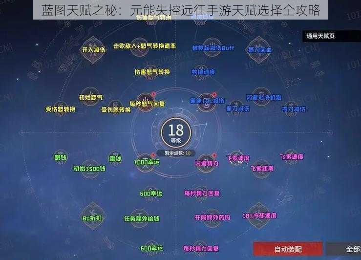 蓝图天赋之秘：元能失控远征手游天赋选择全攻略