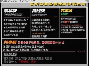 神秘海域盗贼遗产合集内存大小揭秘：游戏总容量究竟有多少GB？