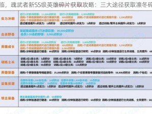 凛冬降临，魂武者新SS级英雄碎片获取攻略：三大途径获取凛冬碎片揭秘