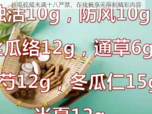 丝瓜视频未满十八严禁，在线畅享无限制精彩内容