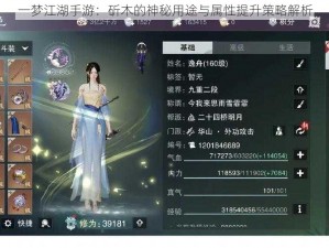 一梦江湖手游：斫木的神秘用途与属性提升策略解析