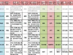 猎魂觉醒：轻松驾驭闲暇时光的游戏攻略与体验介绍