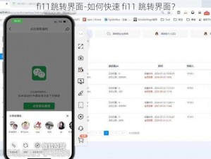 fi11跳转界面-如何快速 fi11 跳转界面？