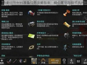 玛娜希斯回响材料准备任务攻略指南：精心筹划与细节执行之道