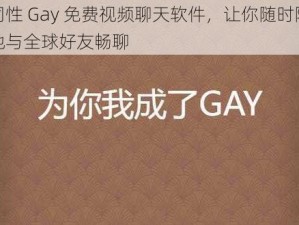 同性 Gay 免费视频聊天软件，让你随时随地与全球好友畅聊