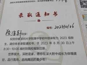 我收到录取通知书的喜悦与挑战：教育生涯新起点之感悟