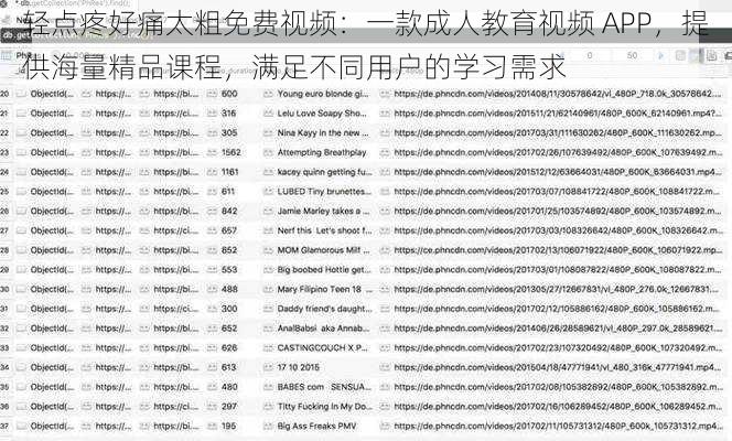 轻点疼好痛太粗免费视频：一款成人教育视频 APP，提供海量精品课程，满足不同用户的学习需求