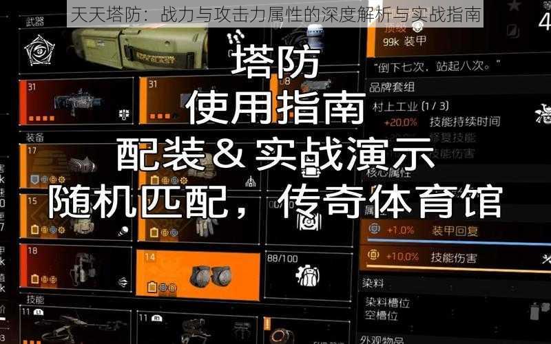 天天塔防：战力与攻击力属性的深度解析与实战指南