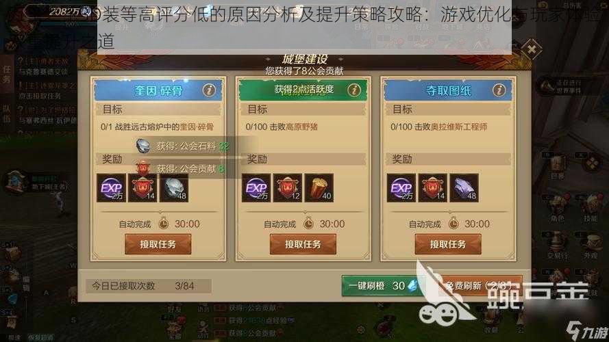 万王之王3D装等高评分低的原因分析及提升策略攻略：游戏优化与玩家体验双重提升之道