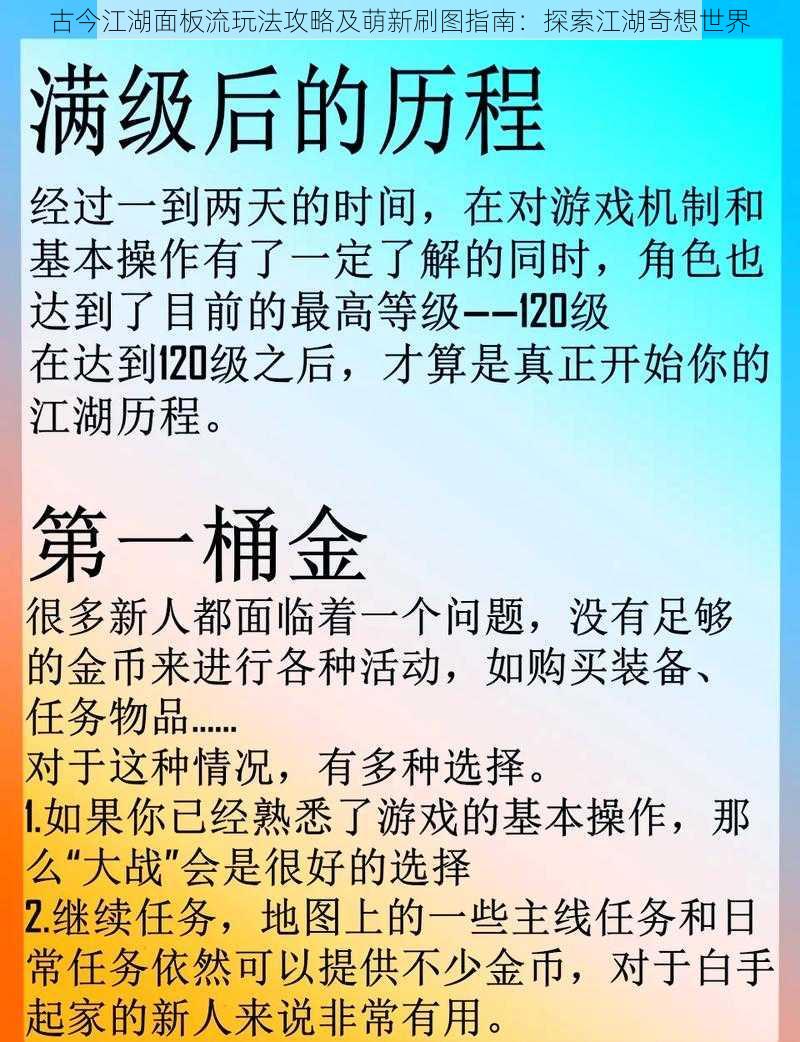 古今江湖面板流玩法攻略及萌新刷图指南：探索江湖奇想世界