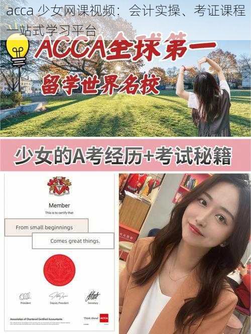 acca 少女网课视频：会计实操、考证课程一站式学习平台