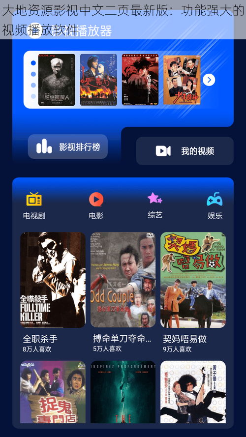 大地资源影视中文二页最新版：功能强大的视频播放软件