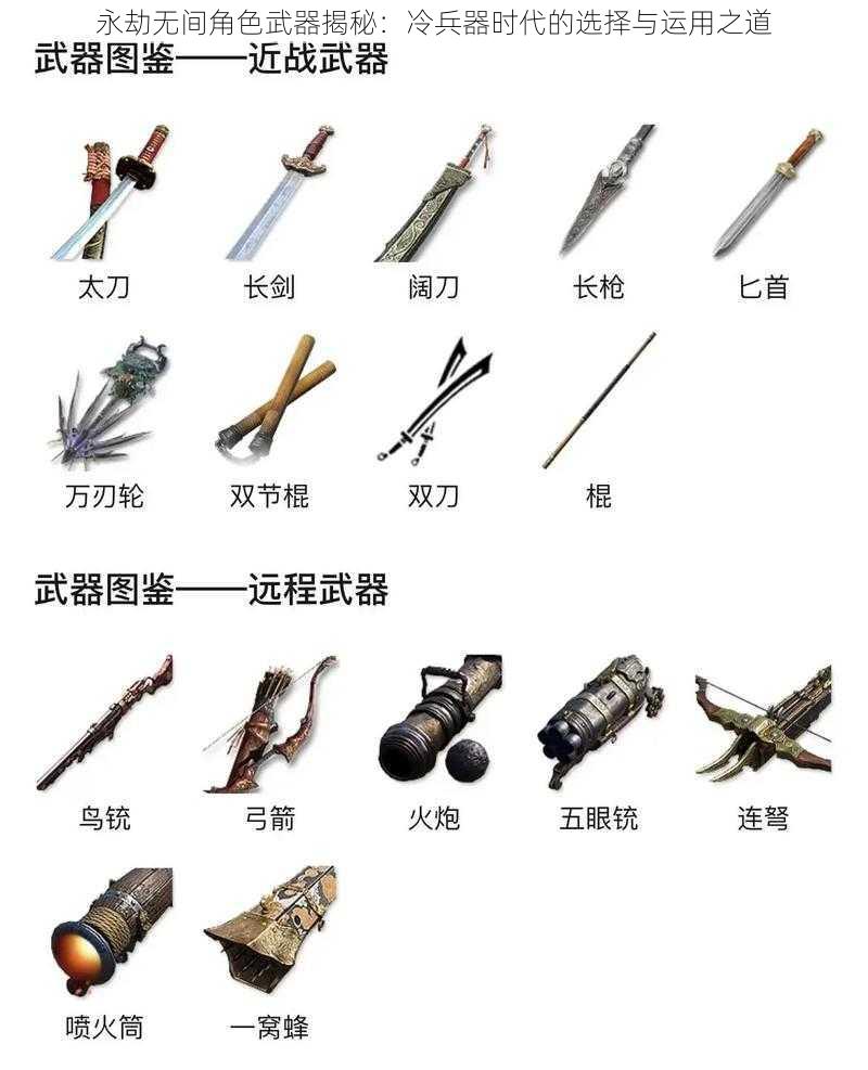 永劫无间角色武器揭秘：冷兵器时代的选择与运用之道