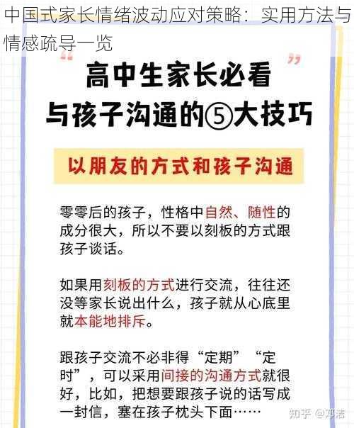 中国式家长情绪波动应对策略：实用方法与情感疏导一览