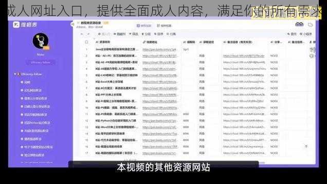 成人网址入口，提供全面成人内容，满足你的所有需求