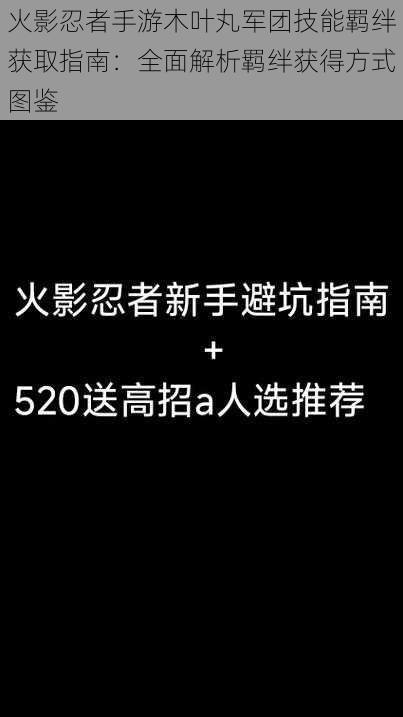 火影忍者手游木叶丸军团技能羁绊获取指南：全面解析羁绊获得方式图鉴