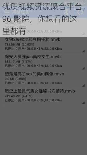 优质视频资源聚合平台，96 影院，你想看的这里都有