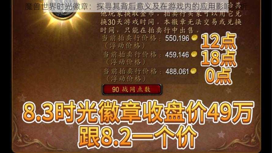 魔兽世界时光徽章：探寻其背后意义及在游戏内的应用影响分析