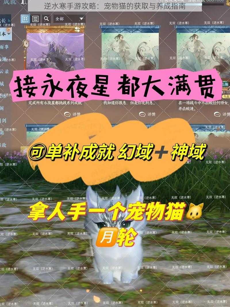 逆水寒手游攻略：宠物猫的获取与养成指南