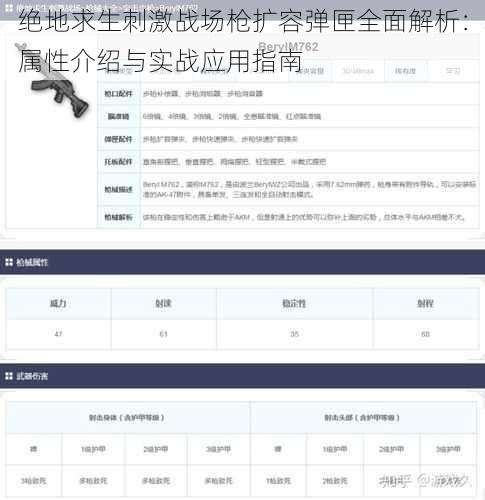 绝地求生刺激战场枪扩容弹匣全面解析：属性介绍与实战应用指南