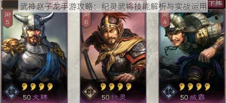 武神赵子龙手游攻略：纪灵武将技能解析与实战运用