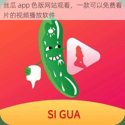 丝瓜 app 色版网站观看，一款可以免费看片的视频播放软件