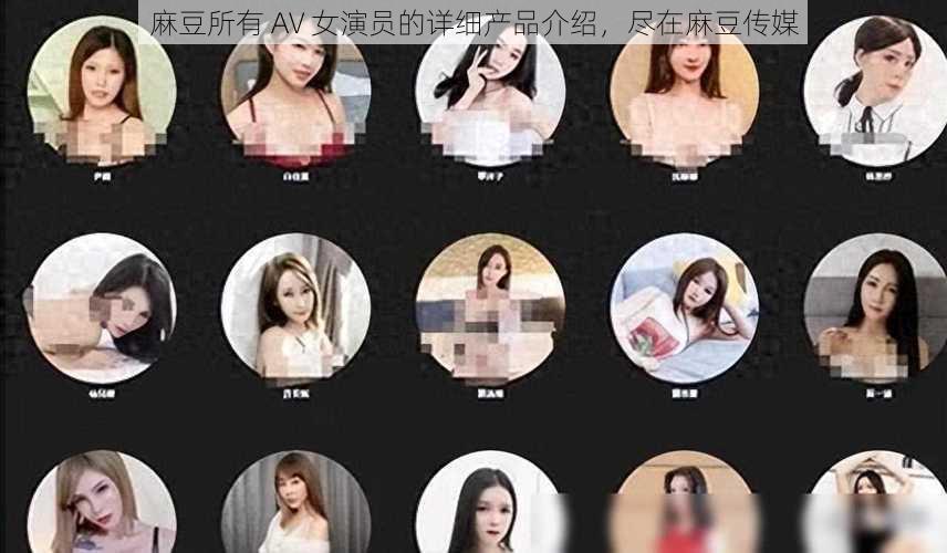 麻豆所有 AV 女演员的详细产品介绍，尽在麻豆传媒