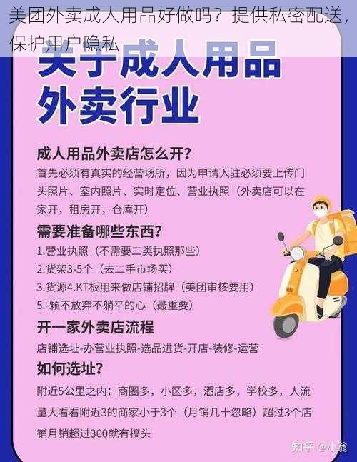 美团外卖成人用品好做吗？提供私密配送，保护用户隐私