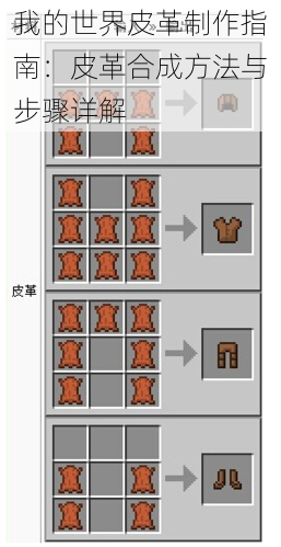 我的世界皮革制作指南：皮革合成方法与步骤详解