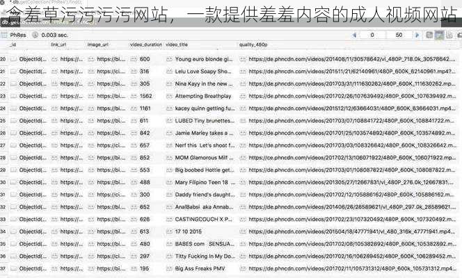 含羞草污污污污网站，一款提供羞羞内容的成人视频网站