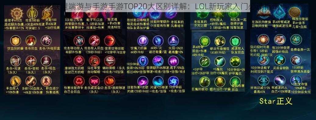 英雄联盟端游与手游手游TOP20大区别详解：LOL新玩家入门必读指南