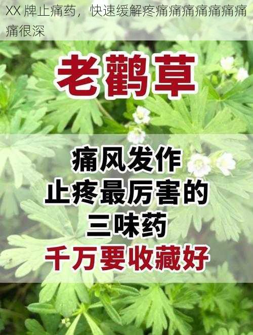 XX 牌止痛药，快速缓解疼痛痛痛痛痛痛痛痛很深