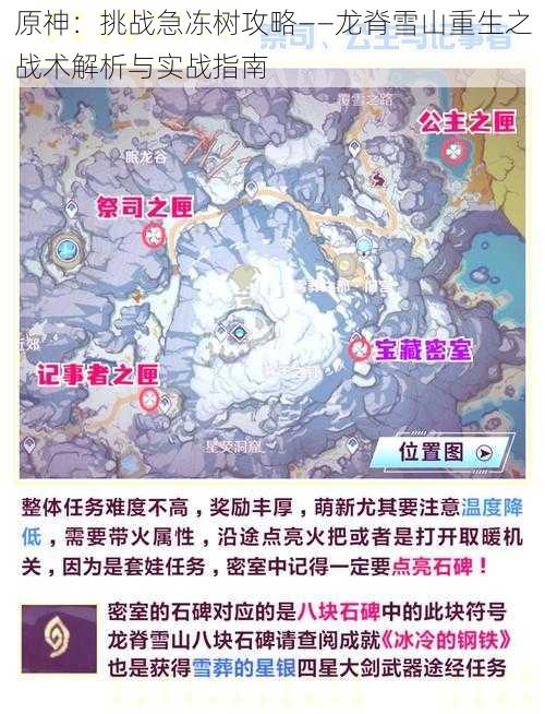 原神：挑战急冻树攻略——龙脊雪山重生之战术解析与实战指南