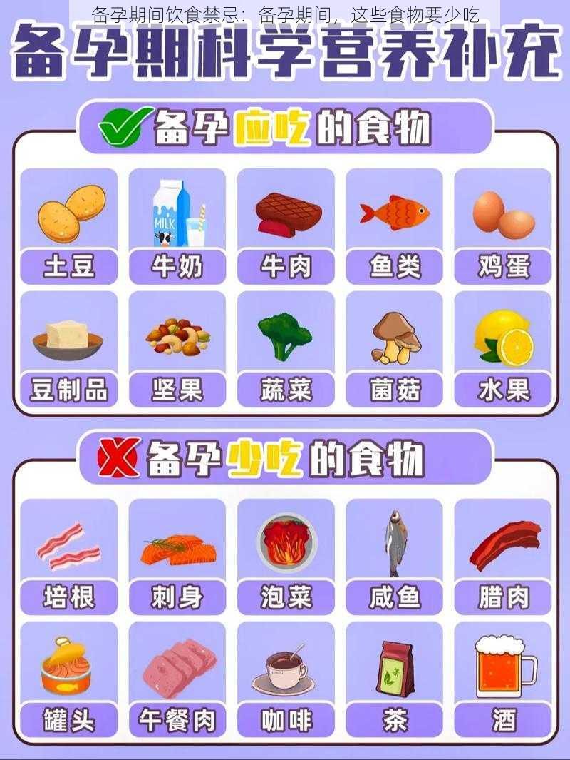 备孕期间饮食禁忌：备孕期间，这些食物要少吃