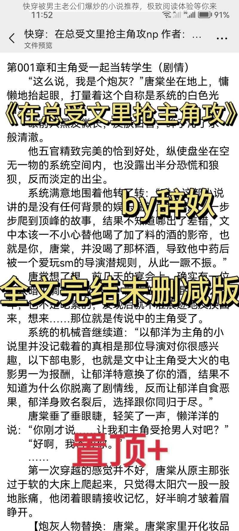 快穿被男主老公们爆炒的小说推荐，极致阅读体验等你来