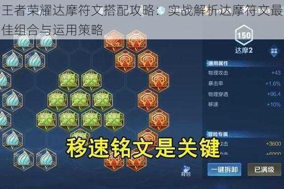 王者荣耀达摩符文搭配攻略：实战解析达摩符文最佳组合与运用策略