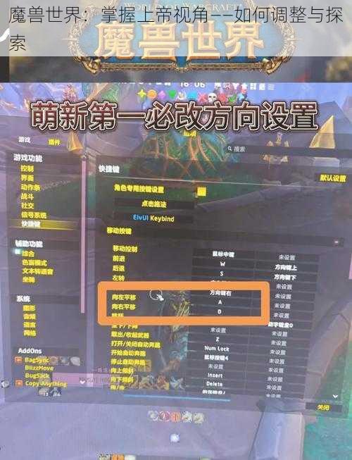 魔兽世界：掌握上帝视角——如何调整与探索