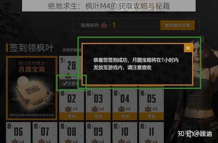 绝地求生：枫叶M4的获取攻略与秘籍