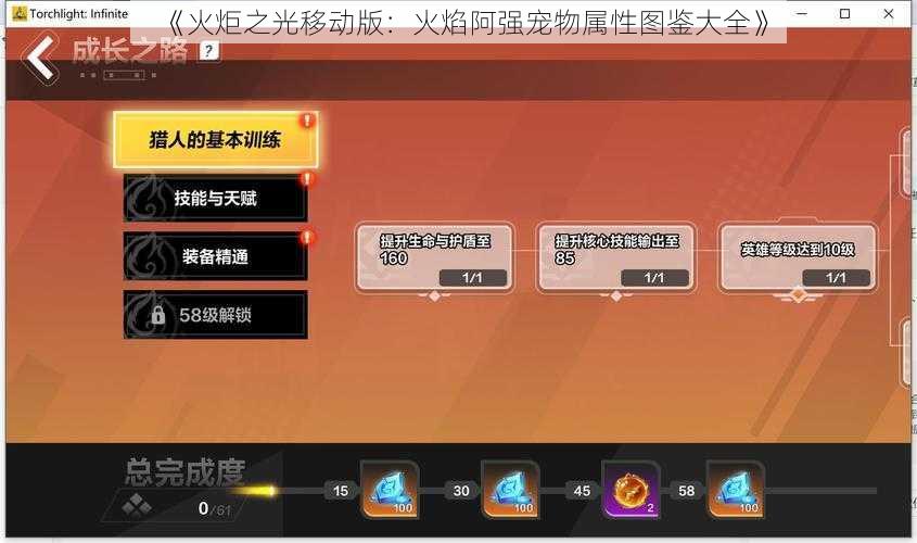 《火炬之光移动版：火焰阿强宠物属性图鉴大全》