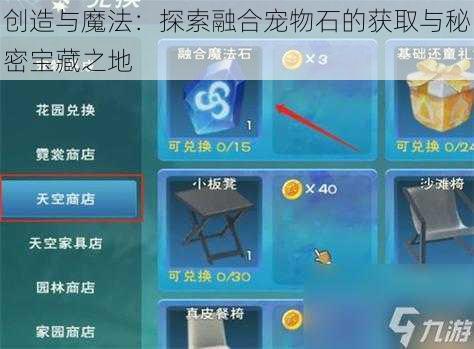 创造与魔法：探索融合宠物石的获取与秘密宝藏之地