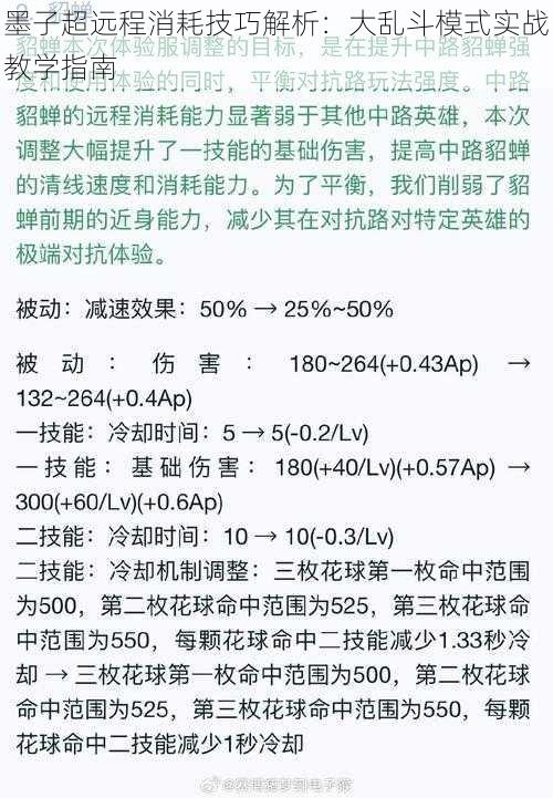 墨子超远程消耗技巧解析：大乱斗模式实战教学指南