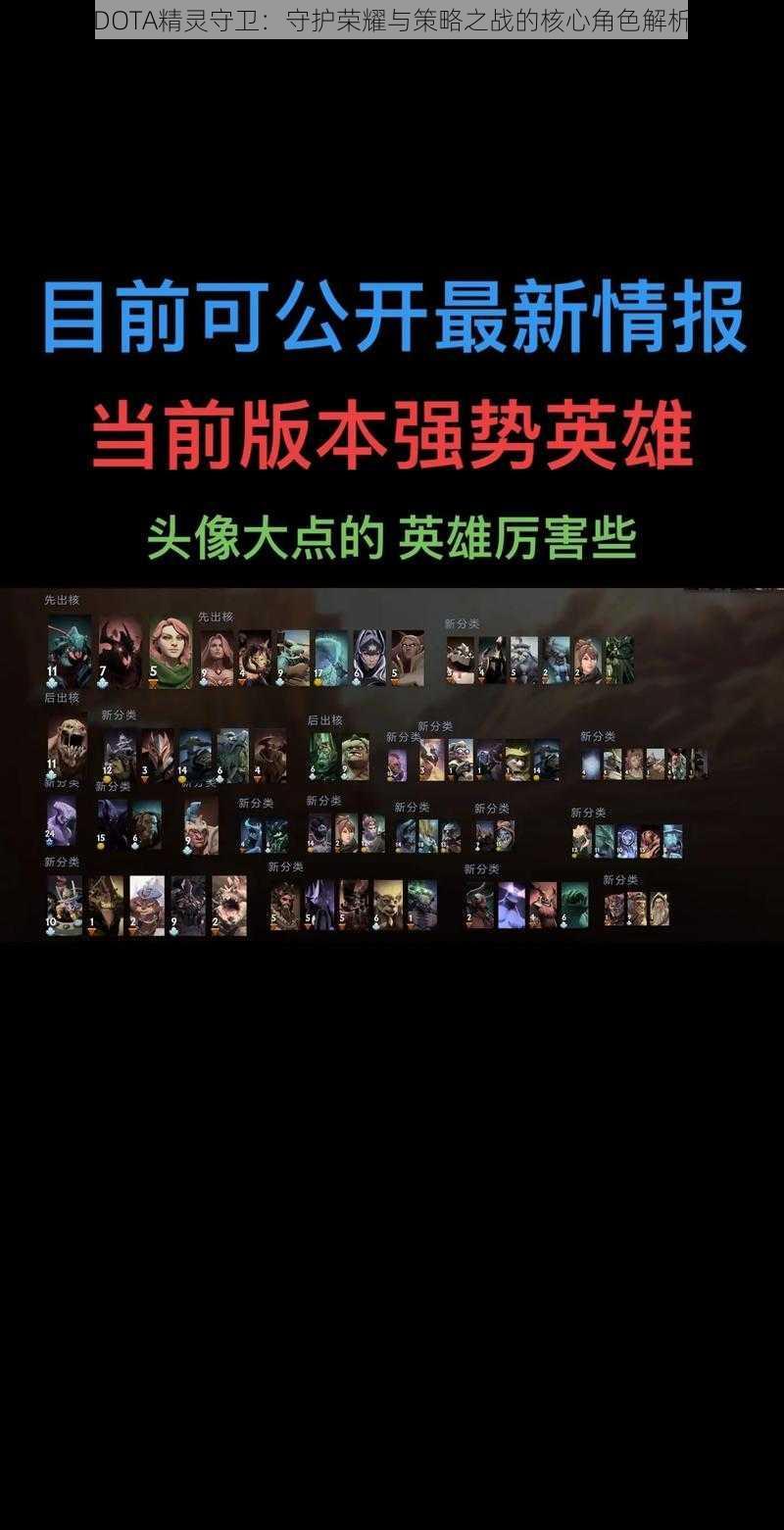 DOTA精灵守卫：守护荣耀与策略之战的核心角色解析