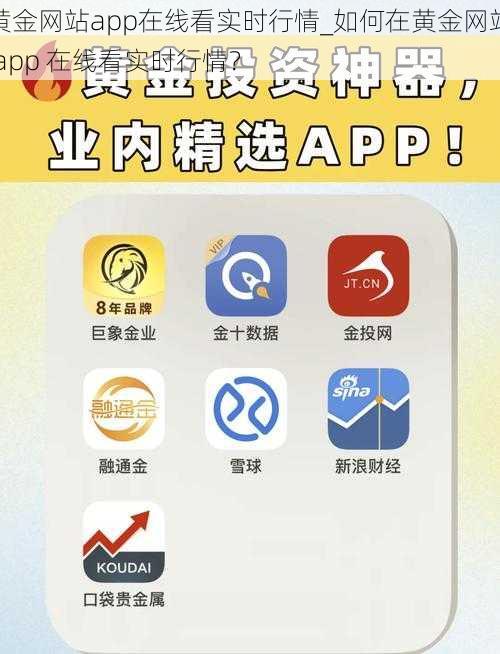 黄金网站app在线看实时行情_如何在黄金网站 app 在线看实时行情？